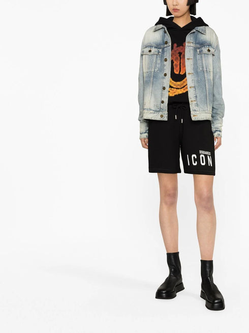 logo-print track shorts